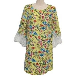 NEW NWT Bright Multicolored Floral Sz Small Roomy Shift Dress DANCE & MARVEL